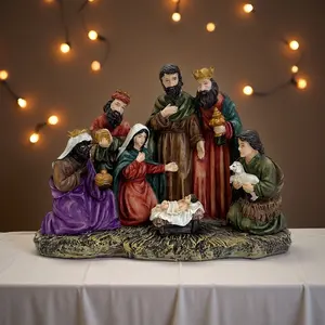 1count Jesus Birth Scene Ornament, Meaningful Holiday Decor, Home and Church Decoration, Adds Traditional Element, Perfect for Festive Season