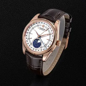 Stylish unisex Swiss movement waterproof mechanical watch