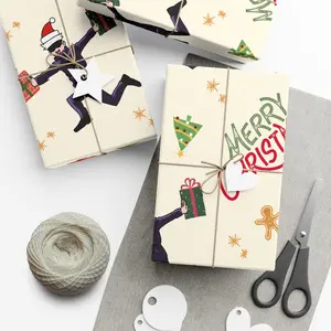 Anime Gojo Presents Gift Wrap Paper, Custom JJK Anime Christmas Gift Wrap, Holiday Otaku Wrapping Paper