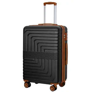 SUNSPIRE 26 Inch Checked Luggage Durable Hardshell Suitcase TSA Lock YKK Zipper PC+ABS Hardside Spinner Wheels Rolling Lightweight Travel