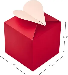 Paper Wonder 3" Small Valentines Gift Boxes (Pack of 3; Hearts in Pink, Purple and Red)