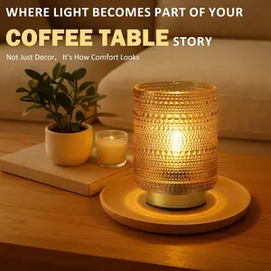 Battery Operated Decorative Lamp with Timer for Bedside/Bookshelf Decor,Cordless Small Accent Table Lamp with LED Warm Bulb for Nightstand/Entryway/Coffee Table/Office Cubicle/Dorm Room Decor(Gold)
