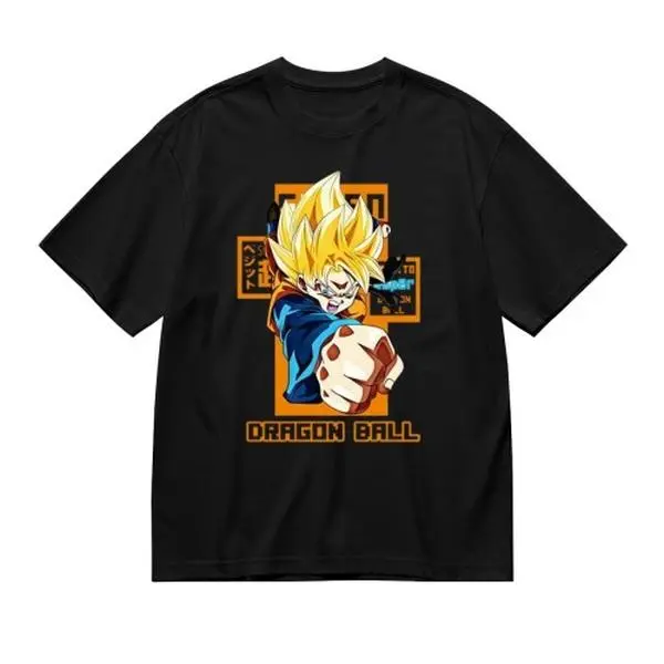 Dragon Ball Goku Short Sleeve T-Shirt, Soft Cotton Crewneck Graphic Tee, Unisex For Teens Men Women, Trendy Casual Daily Wear