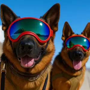 Doggles Red Dog Goggles for Sun Protection UV & Debris-Resistant Outdoor Glasses for Pet Eye Care Comfortable Soft Material