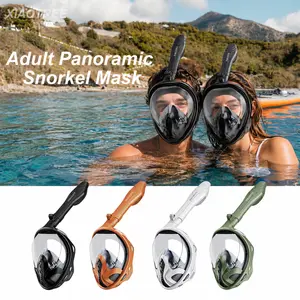 Full Face Snorkel Mask, Original 1st Gen Design, Snorkeling Gear for Adults & Kids, Dry Top System, 180° View, Anti-Fog Anti-Leak with Camera Mount