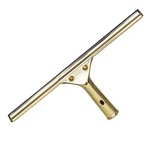 Moerman Brass Squeegee Complete - High-Quality Extra Stiff Brass with End Clips & Rubber Blade for Reliable Cleaning