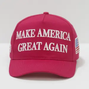America Great Embroidered Adjustable Unisex Pink Baseball Cap