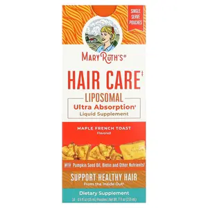 MaryRuth's Hair Care Liposomal, Maple French Toast, 14 Pouches, 0.5 fl oz (15 ml) Each