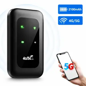 Portable 5g/4g WiFi Hotspot, 2100mah Battery, High-Speed Mobile Hotspot, Supports 10+ Devices, Wpa3 Security, Car and Outdoor Use, Portable Internet Hotspot
