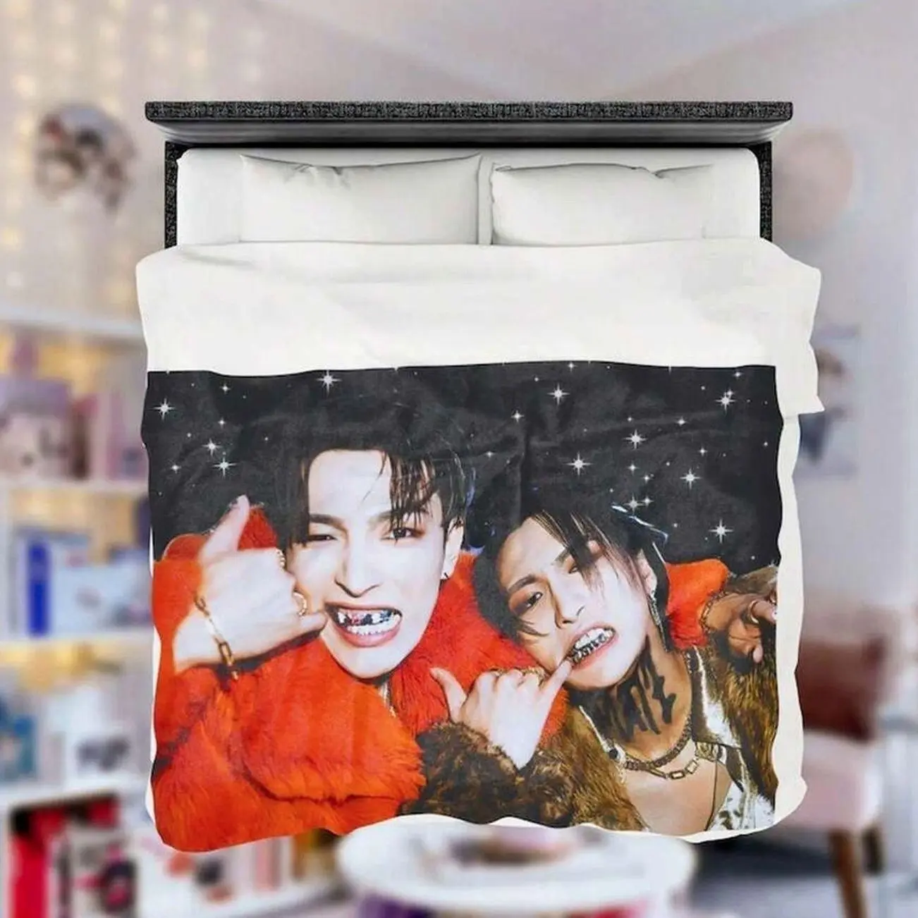 Matz Hongjoong Seonghwa Plush Blanket,  Tour K-Pop Blanket,  Members Merch, Gift Ideas Atiny, Birthday Gift & Concert Merch