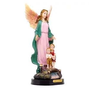 Angel de La Guarda 5"-18" Inches Tall Estatua - Detailed Figure Guardian Angel Brand New Statue Religious Decor Saint