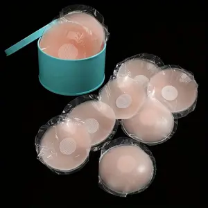 10 Pieces Reusable Sets, Strapless Invisible Self-Adhesive Breast Pie, Women's Underwear and Underwear Accessories