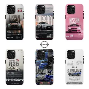 JDM Nissan Racing Phone Case - Japanese JDM Car Aesthetic Cover for iPhone 7-17 Pro Max / for Samsung S21-S25 Ultra