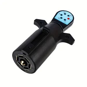 Heavy Duty 7 Pin Trailer Wiring Tester, RV Blade Connector Circuit Tester Trailer Hitch Wiring Tester with LED Indicator, Without Battery RV Tow Hooks