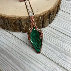 Malachite Elegant Copper Empess Necklace for Growth, Transformation, and Deep Heart Healing