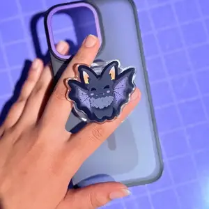 Freakin Bats Phone Grip | Spooky Cute Bat Phone Holder Stand | Kawaii Halloween Acrylic Phone Grip, Magnet Phone Accessory for Kindle Kobo