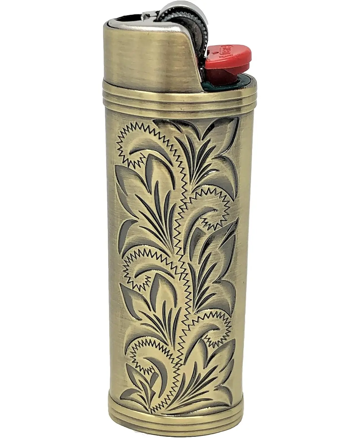 Metal lighter case cover fits BIC lighter standard Full J6 in Bronze color lightercase