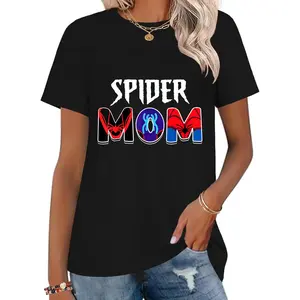 100% Cotton Women Spider Mom Mother's Day Matching Family Birthday T-Shirt