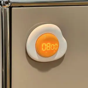 Cute simulated soft-hearted egg timer, special artifact for boiling eggs, mechanical timing, precise time control to easily cook perfect soft-hearted eggs. High-value magnetic suction design can be attached to the refrigerator. (excluding batteries)
