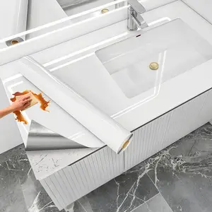 Pure Oil-Proof Self-Stick Waterproof PVC Moisture-Resistant Fireproof Mold Protection Film, Waterproof Self Adhesive, Ideal for Marble Tables, Cabinets, Walls, Coffee Tables Wallpaper