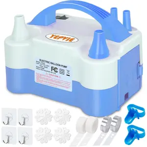 Portable 2 Modes Electric Balloon Pump Blower Inflator Machine with 14 Balloon Arch Kits for Party Decoration