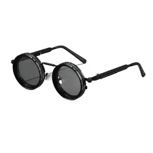 Adjustable 9-level ND filter camera-style sun outdoor manual dimming glasses suitable for driving and fishing practical and personalized an excellent birthday gift for friends and boyfriends Retro Square Aviator Sunglasses