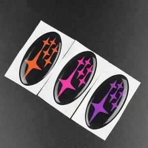 For Subaru IMPREZA STI XV WRC WRX BRZ FORESTER LEGACY OUTBACK TRIBECA 58x28mm Car Steering Wheel Center Emblem Cover Stickers