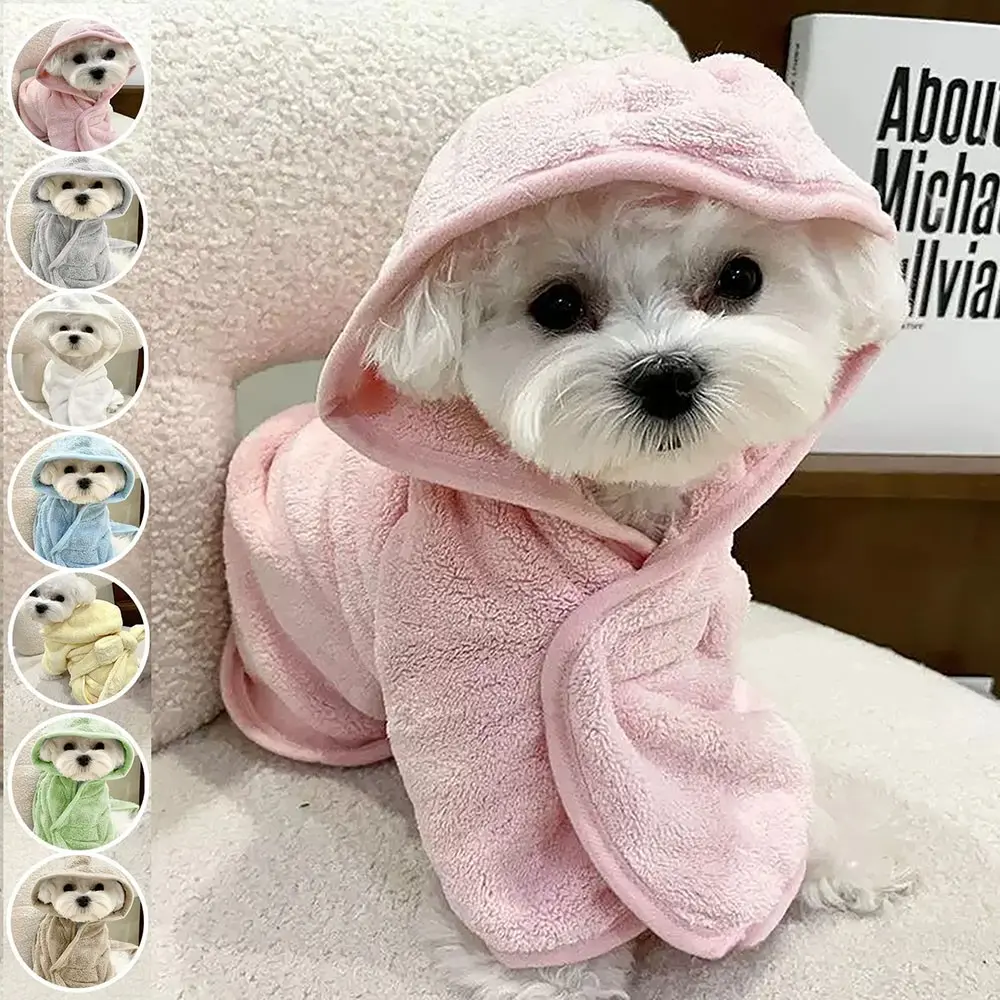 Super Absorbent Quick-Dry Pet Grooming Towel - Soft Fabric, Adjustable Design, Secure Closure, Multiple Sizes & Colors, Ideal for Dogs & Cats, Year-Round Bath Accessory, Grooming Supplies