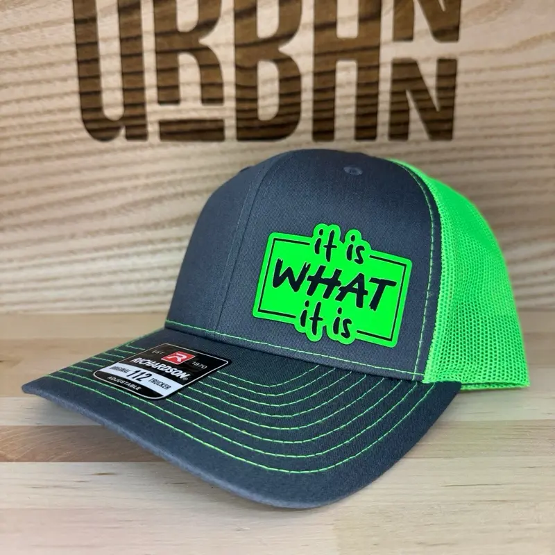 It Is What It Is Custom Leatherette Patch Trucker Style and Evolve Ponytail Hats trucker hat unique gift unisex hat FlexFit and Knit Beanie It Is What It Is Custom Leatherette Patch Trucker Style and Evolve Ponytail Hats trucker hat unique gift unisex hat FlexFit and Knit Beanie