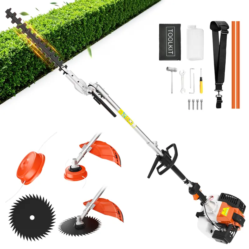 52CC Gas Powered Weed Eater,3 in 1 Gas Hedge Trimmer, Gas Weed Wacker,Weed Eater,String Trimmer,Multi Functional Garden Trimming Tools for Tree Trimming Branch Brush Cutter String Trimmer Lawn Edger