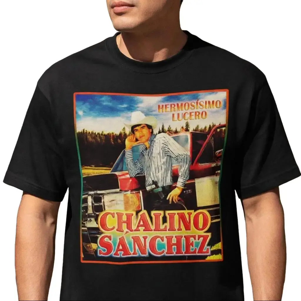 Women's Classic Casual Short-Sleeve Spandex T-Shirt, Chalino Sanchez Tribute Tee, Corridos Legend Graphic Top, Regional Mexican Vintage Cover Art Bold Streetwear Unisex Shirt
