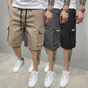 Men’s 3-Pack Summer Casual Cargo Shorts — Versatile Straight-Leg Loose Bermuda/Knee-Length Athletic Shorts for Teens, Trendy
