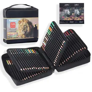 Premier Colored Pencils For Adults Coloring Book Artist Color Pencil Set (120-count) Handmade Canvas Zippered Art