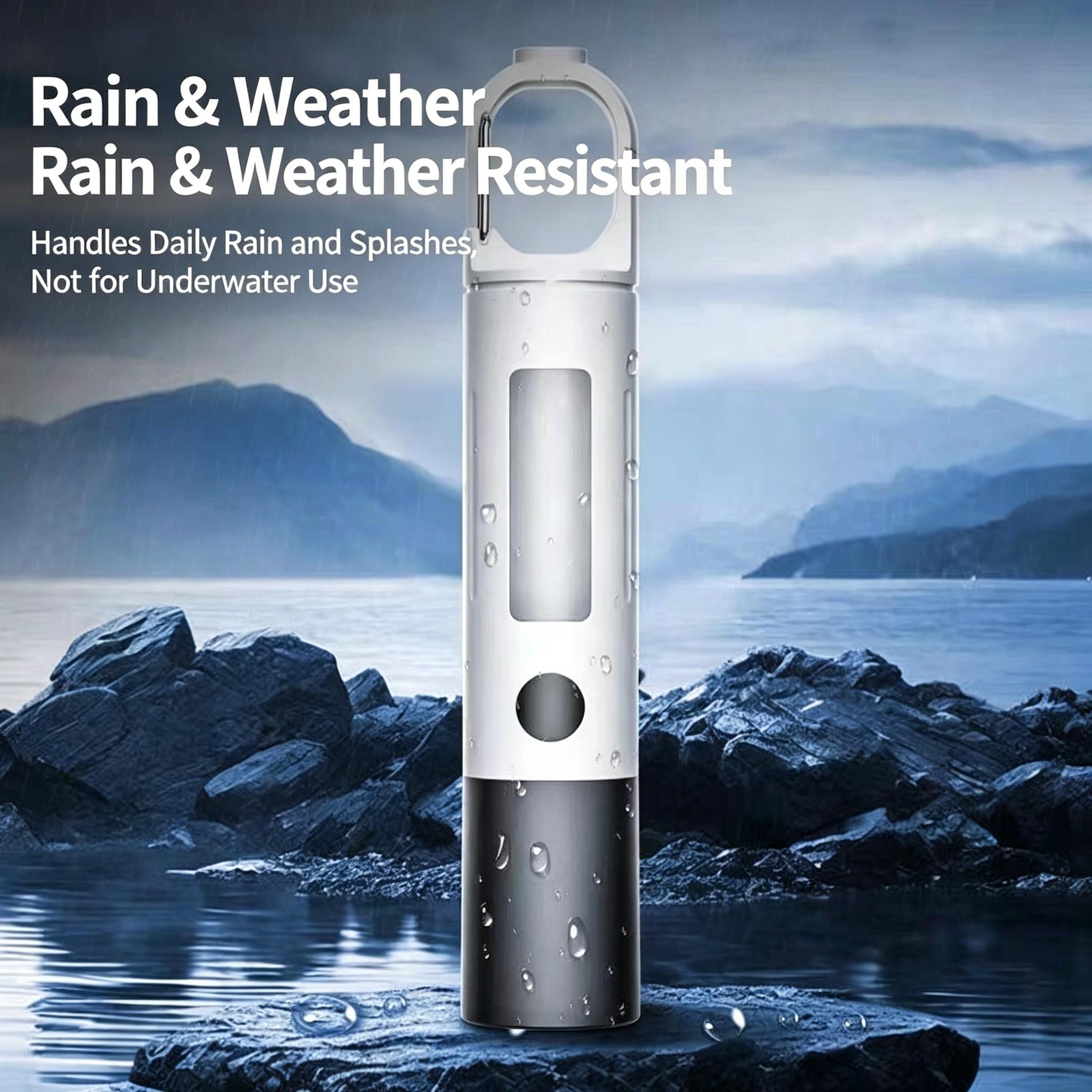 Portable Waterproof Retractable Zoomable Magnetic Plastic LED Flashlight with Side COB Light, Cordless Super Bright Carabiner Hanging Torch for Auto Repair Technicians, Hands-Free Tool Belt Compatible Car/Outdoor Work Light, Backpacks, Tool Belts