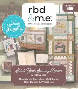Riley Blake Designs RDB&ME Stitch Your Sewing Room Machine Embroidery Kit ME100SSR26R1