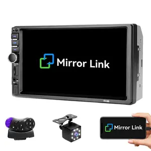 7 Inch Automatic Mp5 Car Player 2din Car Audio Touchscreen Wireless Connection, Fm Radio, USB SD Aux Inputs, Steering Wheel Control