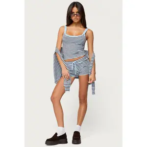 Lillian Striped Knit Shorts