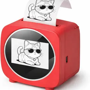 Ai Smart Voice Label Printer with Display, Portable Inkless Thermal Tag Maker, Mini DIY Sticker Machine for Home School Office