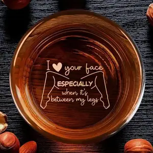 I Love Your Face Especialy Between My Leg High quality laser engraved whiskey glasses, Personalize your handwriting Gifts for couples, Home Decor & Gifts, Funny gift for men and women, Drinkware.