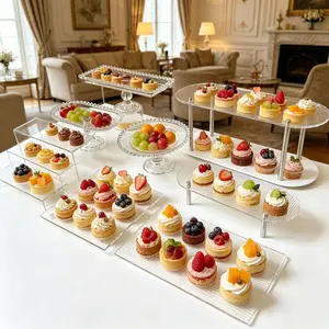 10 Pack New Dessert Display Stand, Acrylic Dessert Table, Outdoor Dessert Stand, for wedding and party