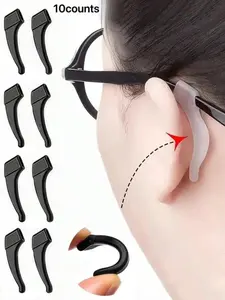10pcs Anti-Slip Eyeglass Ear Hooks, Unisex Fashion Accessories, Durable & Comfortable Design, Perfect for Daily Use，Fashion Accessories for Men & Women