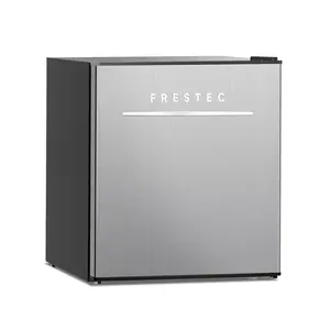 Frestec 1.7 Cu.Ft Mini Fridge with Freezer, Mini Fridge for Bedroom, Small Refrigerator, Dorm Refrigerators with Freezer, Compact Refrigerator for Office, Apartment, Dorm, Bedroom (Grey)