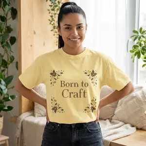 Born to Craft T-shirt | Floral Crafting Quote Tee