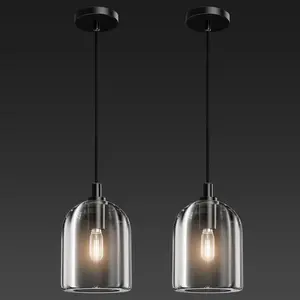 2PCS Crystal Hemisphere Pendant Light,kitchen Pendant Lighting Over Island