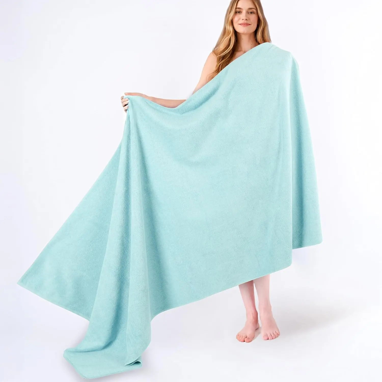 100% Cotton Luxury Turkish XL Bath Sheet (40x80 in) - Soft, Fluffy, Absorbent, Quick-Dry, Durable, Machine-Washable, OEKO-Tex Standard 100 Certified, Premium Hotel Quality for Shower Use, Ideal Gift