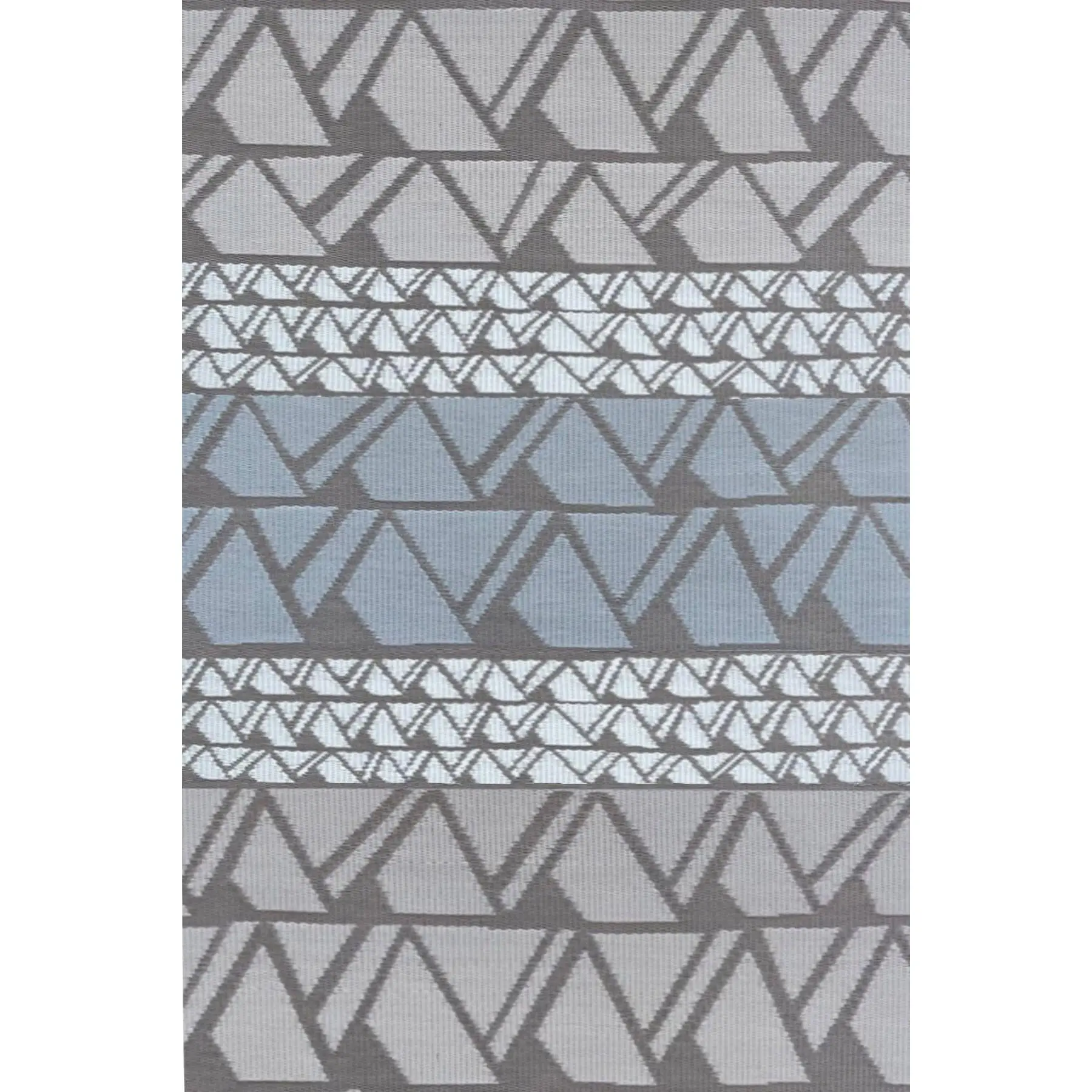 Mad Mats Zig Zag Grey Outdoor Rug - 100% Recycled Plastic UV Protected Fade-Proof 1-Year Color Guarantee