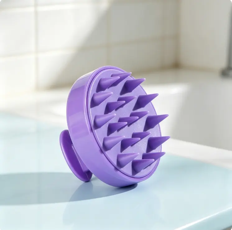 Silicone Scalp Massager for Hair Growth – Shampoo Brush for Shower, Dandruff & Dry Scalp Relief – Soft Silicone Hair Scrubber