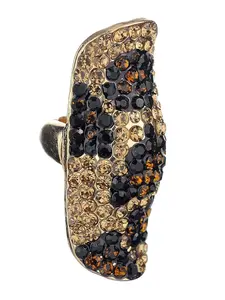 Nyfashion101 Elegant Boho Fashion Ring Stone Studded for Women, Leopard Design
