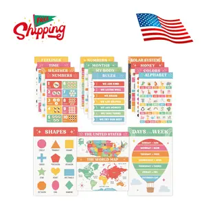 Fun Educational Posters for Toddlers 1–3 – Set of 16