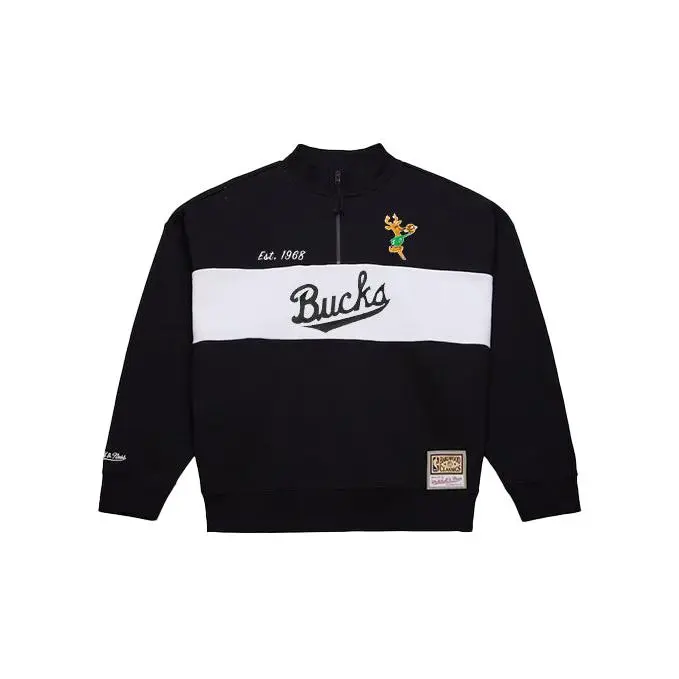 Women's Mitchell & Ness HWC '68 Class Milwaukee Bucks 1/4 Zip
